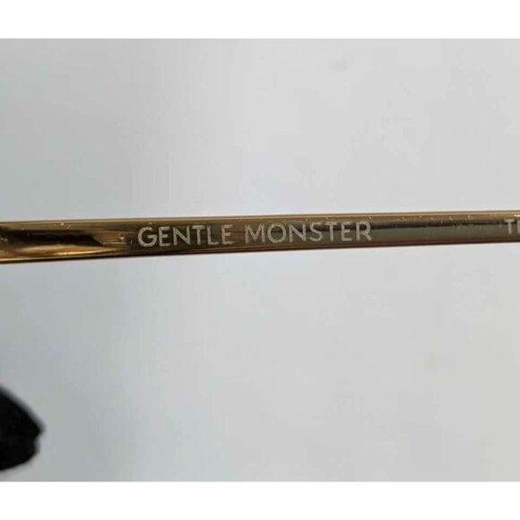 Pre-owned Gentle Monster Love Punch 55mm Titanium Aviator Sunglasses Gold Mirror - Picture 6 of 12